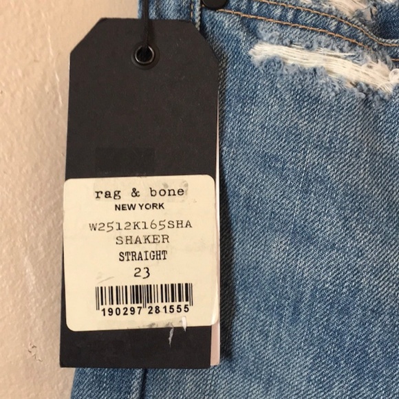 NWT Rag & Bone Straight Jean in Shaker Size 23 - Picture 4 of 8